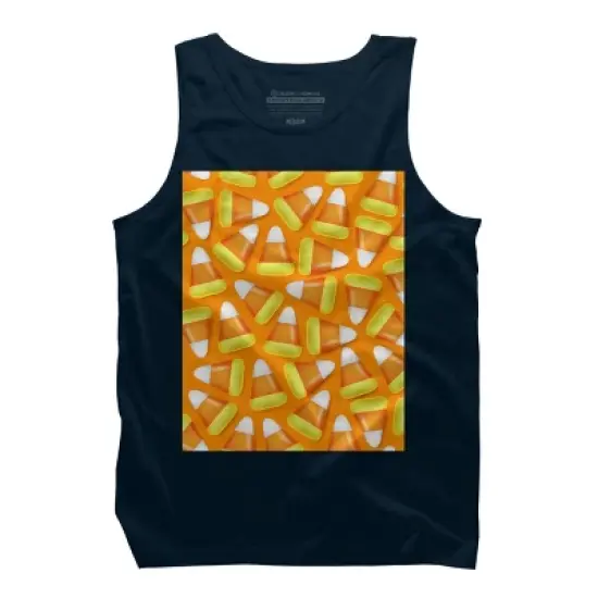 Men's Design By Humans Halloween Candy Corn By NewburyBoutique Tank Top image {7}