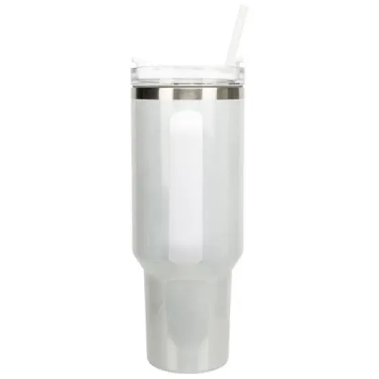 Elanze Designs Floral Vine Heart Life Full of Love Wrap-Around 40 Oz. Stainless Steel Water Bottle Coffee Mug, Spill & Leak Resistant, Travel Tumbler image {1}