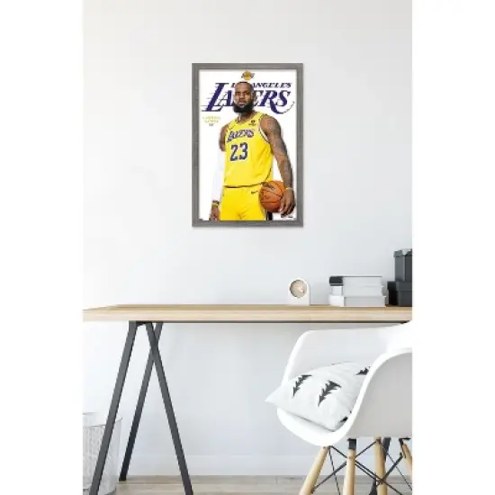 Trends International NBA Los Angeles Lakers - LeBron James Feature Series 23 Framed Wall Poster Prints image {5}