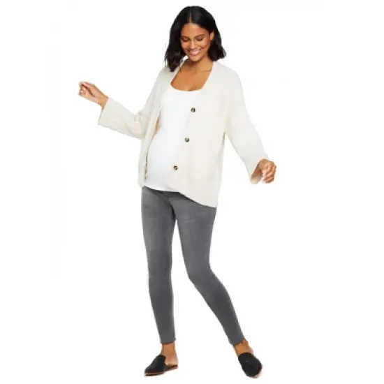 Indigo Blue Secret Fit Belly Skinny Maternity Ankle Jeggings | Motherhood Maternity image {6}