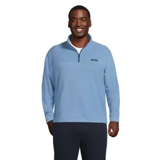 Lands' End Men's Fleece Quarter Zip Pullover image {9}