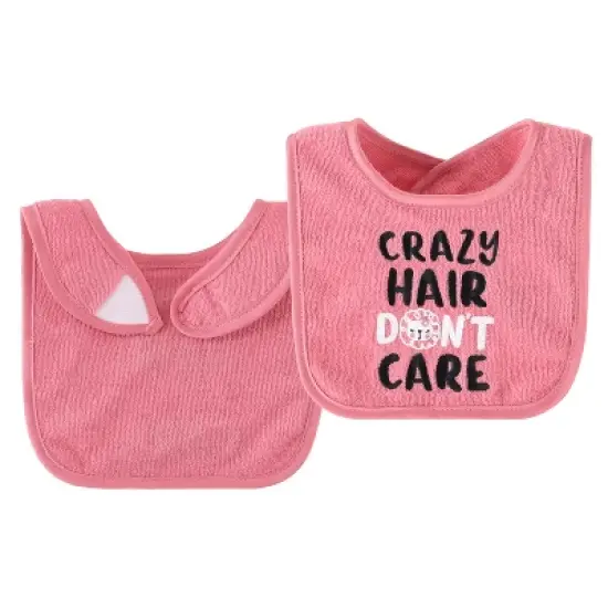 The Peanutshell Wild Child 10-Pack Terry Bibs in Blush, Mauve and Teal image {4}