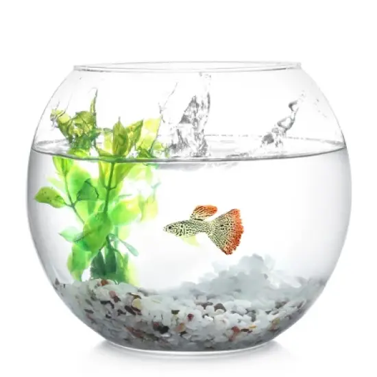 Unique Bargains Aquarium Glowing Decoration Artificial Fish Ornament with Suction Cup Yellow Orange 1 Pcs image {5}