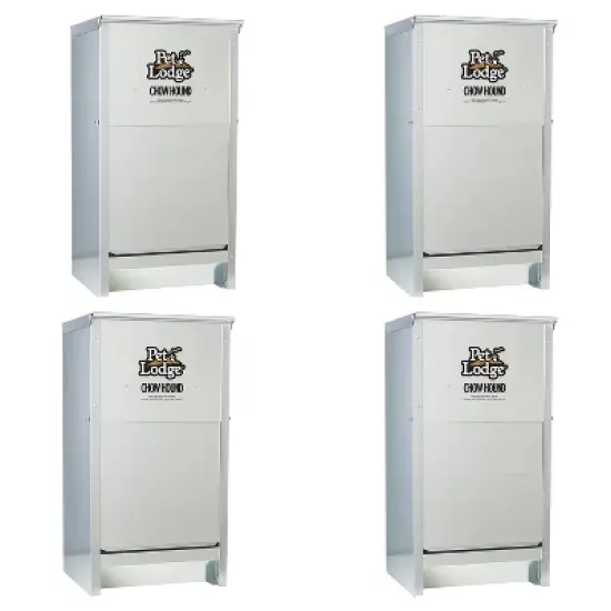 Little Giant CH25 Indoor and Outdoor Dry Food Automatic Heavy Gauge Steel Dog Feeder Chow Hound 25 Pound Capacity image {8}