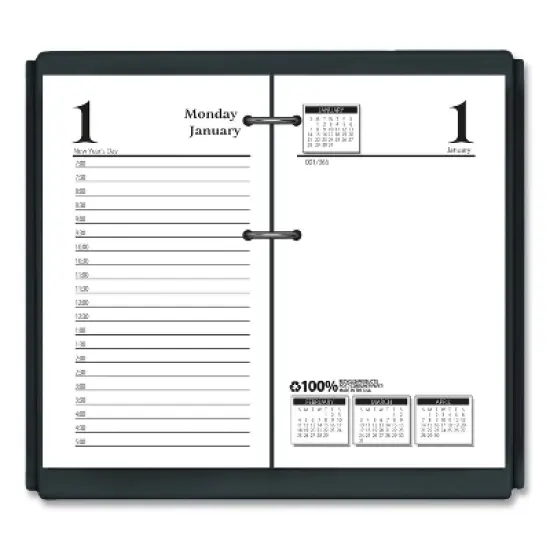 Economy Daily Desk Calendar Refill, 3.5 x 6, White Sheets, 12-Month (Jan to Dec): 2026 image {4}