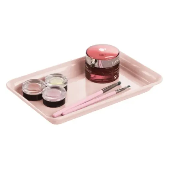 mDesign Metal Bathroom Vanity Storage Organizer Tray Holder image {3}