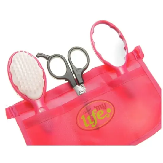 Insten Cute Little Girls Beauty Salon Fashion Girls Playset with Mirror, Hairdryer, Curling Iron & Accessories, Pretend Toys for Kids image {1}