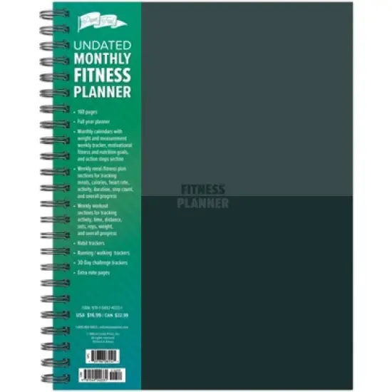 Willow Creek Press Undated Planner 8.5"x11" Fitness image {1}