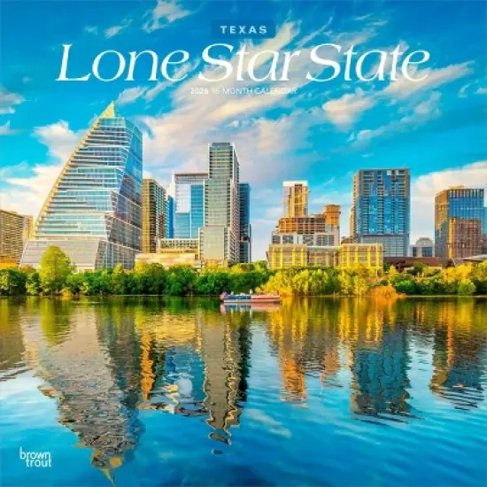 BrownTrout Lone Star State Texas Places 2026 12"x24" Hanging Square Wall Calendar Plastic-Free image {9}