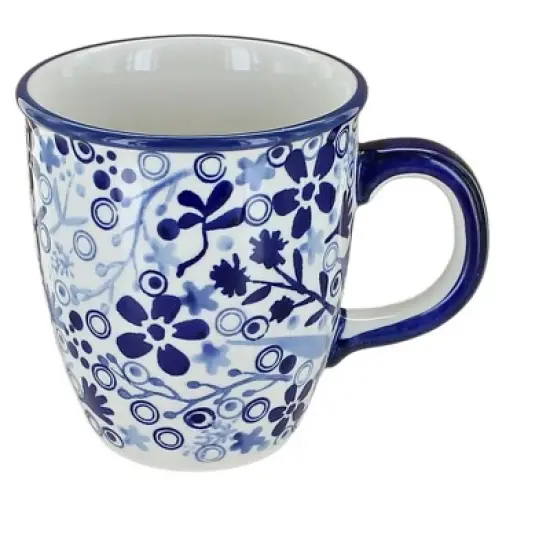 Blue Rose Polish Pottery Manufaktura Coffee Mug image {4}