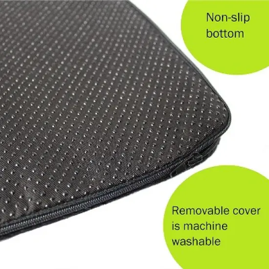 ErgoFoam Ergonomic Foot Rest Under Desk - Premium Velvet Soft Foam Footrest for Desk - Most Comfortable Desk Foot Rest in The World for Lumbar image {3}