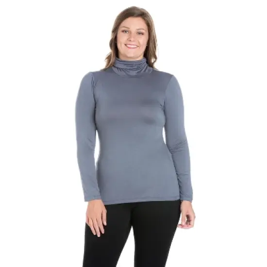 24seven Comfort Apparel Womens Plus Size Classic Long Sleeve Turtleneck image {6}