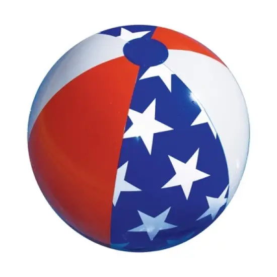 Swim Central Inflatable Patriotic Stars and Stripes Beach Ball - 22" image {3}