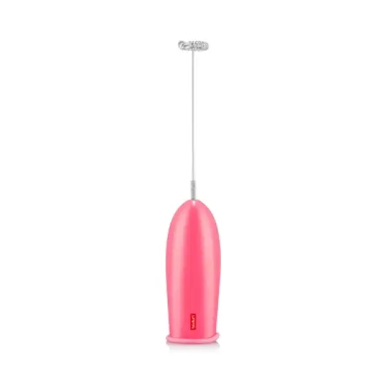 Bodum Schiuma Milk Frother Pink: Handheld Frother Wand for Coffee, Battery-Powered Mixer, Stainless Steel & Plastic image {5}