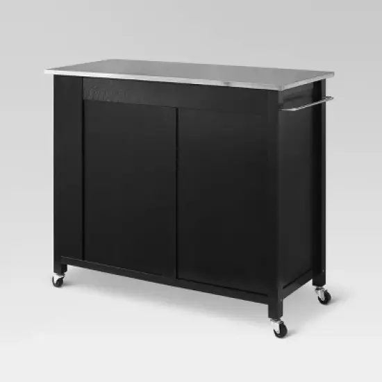 Full Savannah Stainless Steel Top Kitchen Island Cart - Crosley image {3}