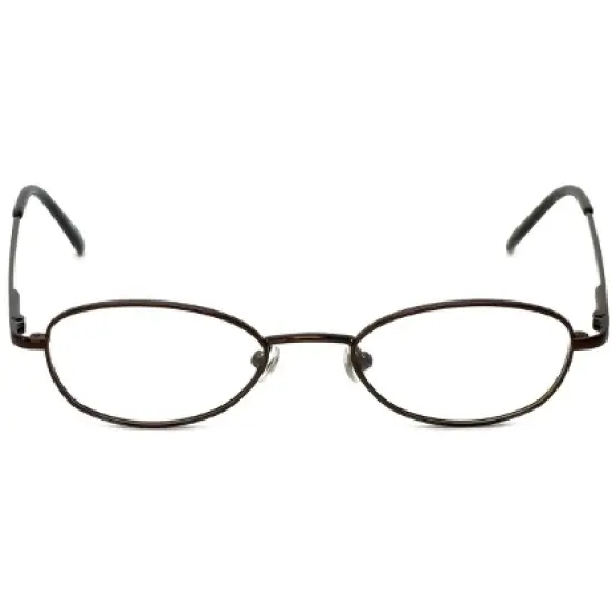 Flex Collection by Vivid FL-76 Designer Blue Light FIlter Reading Glasses in Brown 46mm +2.50 | Ladies | Oval Shape | Small Fit image {1}