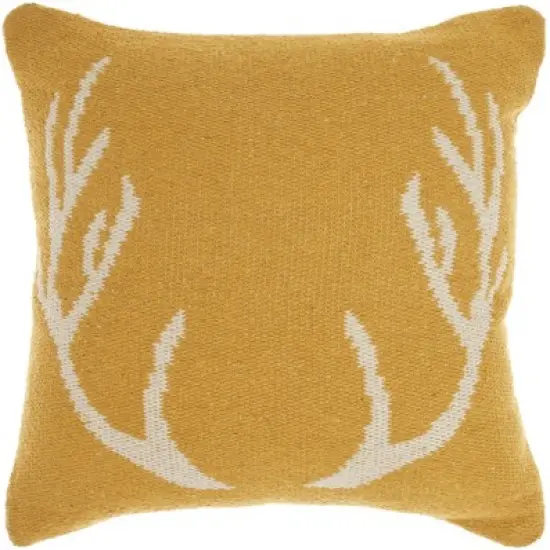 Mina Victory Life Styles Woven Antlers Indoor Throw Pillow image {8}