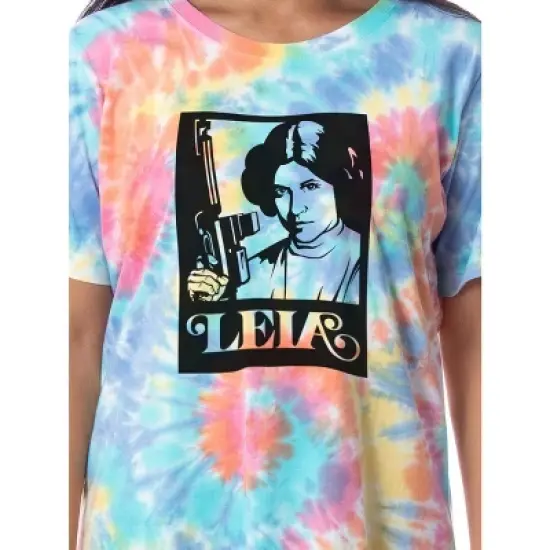 Star Wars Womens' Movie Film Princess Leia Nightgown Sleep Pajama Shirt Multicolored image {1}