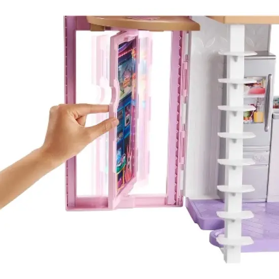 Barbie Malibu House Dollhouse Playset with 25+ Furniture and Accessories (6 Rooms), image {3}