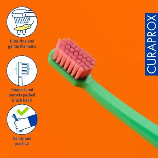 Curaprox CS 12460 Velvet, Ultra Gentle Toothbrush with 12,460 Filaments for the Softest Brushing Experience image {3}