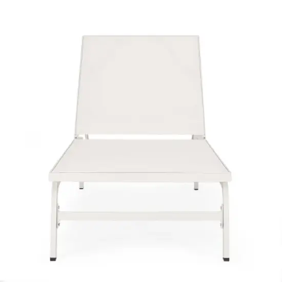 GDFStudio Stekar Outdoor Mesh and Aluminum Armless Adjustable Chaise Lounges (Set of 2) image {5}