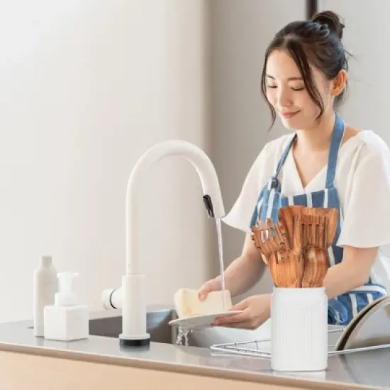 Cheer Collection 7 Piece Elegant Wooden Kitchen Utensils Set image {7}