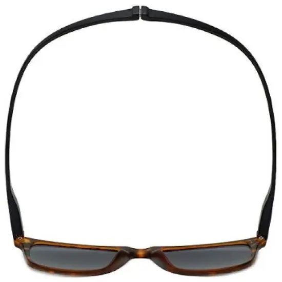 Magz Astoria Magnetic Front Connecting Polarized Sun OR Bi-Focal Sunglasses in Tortoise Havana Brown Gold, Gray image {4}