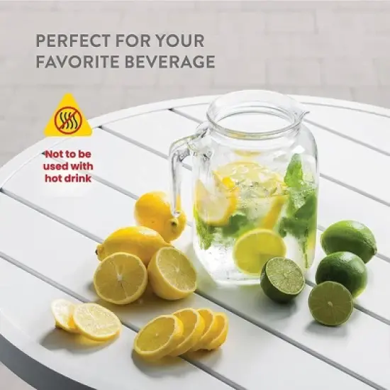 Bormioli Rocco Frigoverre Classic Jug 67.75 oz - with White Lid image {6}