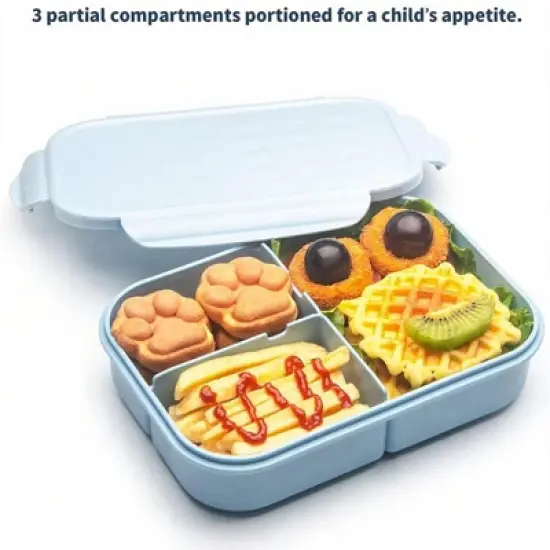 Blue Leak-Proof Bento Box, Lunch Box, BPA-Free and Chemical-Free, 1150ml image {4}
