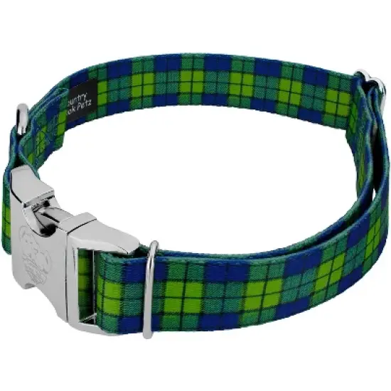 Country Brook Petz Premium Dog Collar and Leash - Plaid and Argyle Collection image {1}