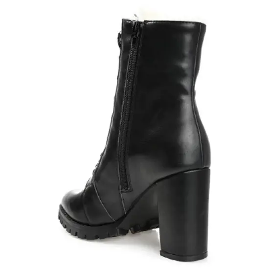 Journee Collection Womens Fauna Tru Comfort Foam Inside Zip Block Heel Booties image {6}