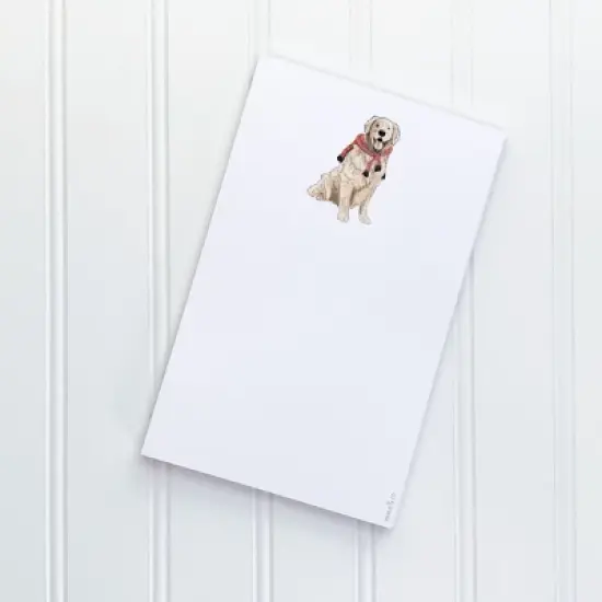 Preppy Retriever 5" x 8" Winter Notepad by Ramus & Co (50 Heavyweight Tear-Off Sheets) image {3}