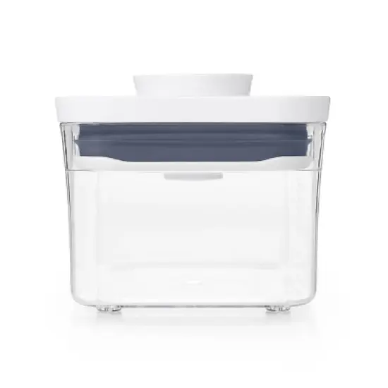 OXO POP 0.6qt Plastic Rectangle Airtight Food Storage Container White: Dishwasher-Safe, Silicone Lid image {2}