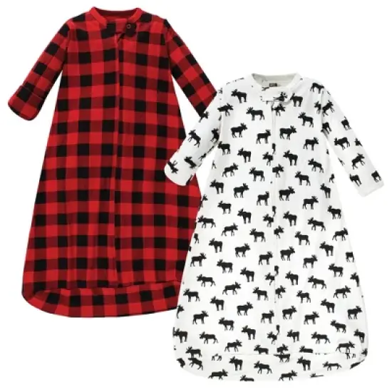 Hudson Baby Infant Boy Cotton Long-Sleeve Wearable Sleeping Bag, Sack, Blanket, Moose image {4}