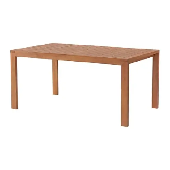 Weston Eucalyptus Wood Rectangular Outdoor Dining Table - Natural - Alaterre Furniture image {7}