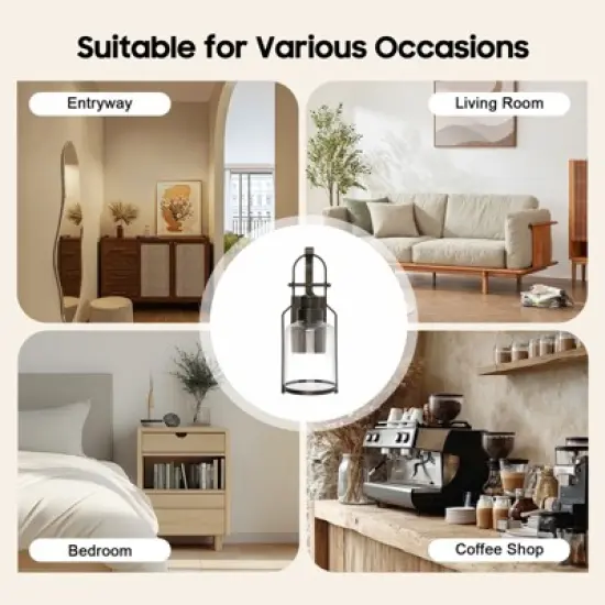 YIYIBYUS Rustic Farmhouse Clear Glass Sconces Antique Rust Wall Lamp image {8}