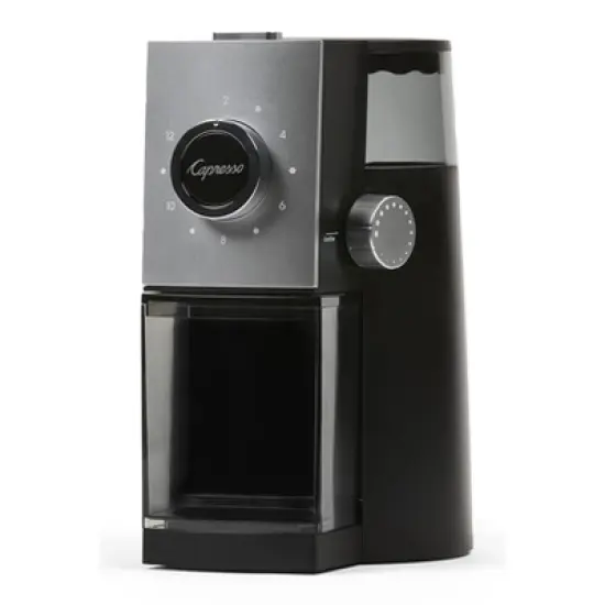 Capresso Coffee Disk Burr Grinder Grind Select &ndash; Black/Silver 597.04": 15 Settings, Espresso & Coffee Bean Grinder image {4}