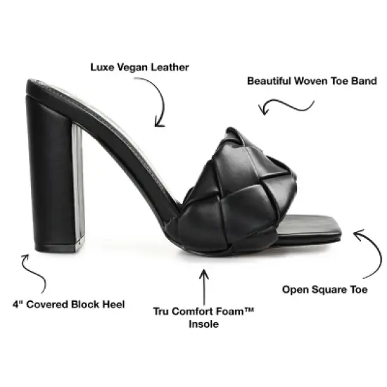 Journee Collection Womens Maysie Tru Comfort Foam Open Square Toe Block Heel Sandals image {7}