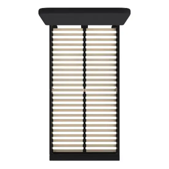 Platform Bed with Headboard and Fabric Upholstered Frame 14 Wooden Slats - Merrick Lane image {6}