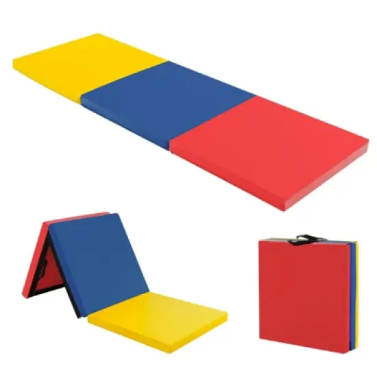 Infans Tri-Fold Folding Exercise Mat 6 ft x 2 ft Portable Gymnastics Tumbling Yoga Mat image {8}