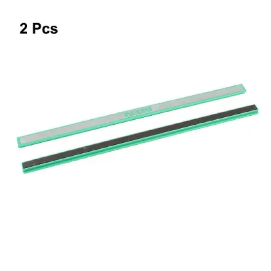 Unique Bargains Stationery Chalkboard Whiteboard Magnet Strip Bar Green 30cm 12" Long 2 Pcs image {1}