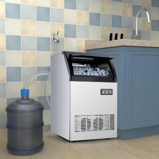 Acekool Commercial Ice Maker - 120Lbs/24H, 40Lbs Storage, Quiet & Energy Efficient with LED Control image {7}