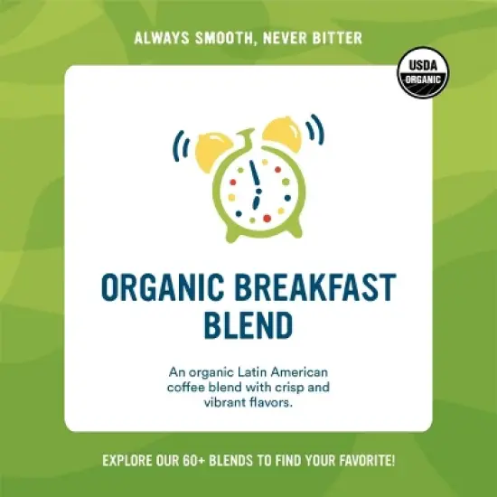 Cameron's Coffee Organic Breakfast Blend Light Roast Whole Bean Coffee - 32oz image {1}