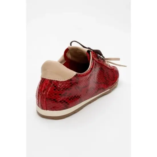 Crea - Red Leather Sneakers (Women) | Forever & Always Shoes image {2}