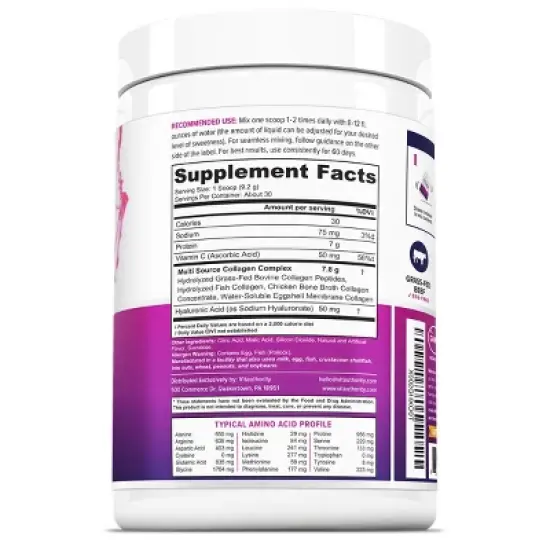 Multi Collagen Protein Plus, Pink Lemonade, Vitauthority, 30 Servings image {1}