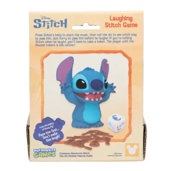 Disney Laughing Stitch Game: Includes Cards, Dice, Doll; Creative Thinking Board Game; 2+ Players; 15-Min Play image {3}