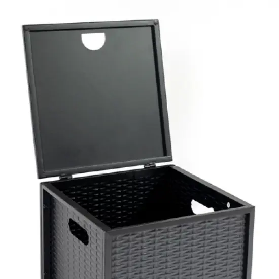 Woven Rattan Style Propane Tank Cover, Outdoor Table & Decorative Stand image {4}