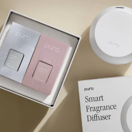 Pura Pacific Aqua & Lavender Fields Starter Kit: Smart Scent Diffuser with Refills image {3}