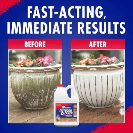 30 SECONDS Outdoor Mold, Mildew, Algae Cleaner, 1 Gallon Concentrate image {5}