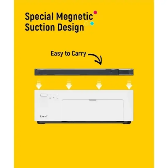 Liene Amber M100 4x6 Inch Color Photo Printer with 100 Sheets & 3 Ink Cartridge Refill image {5}